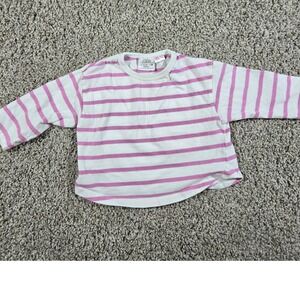 Zara Baby Girl Pink Stripped Shirt 9-12M